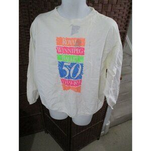 Vintage 80s Royal Winnipeg Ballet Shirt 50 Years 1939-1989 Medium Fits Big Dance
